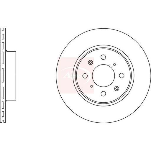 Apec 2 x Vented Brake Discs DSK3066