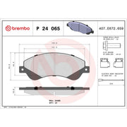Brembo 4 x Front Brake Pad Set P24065