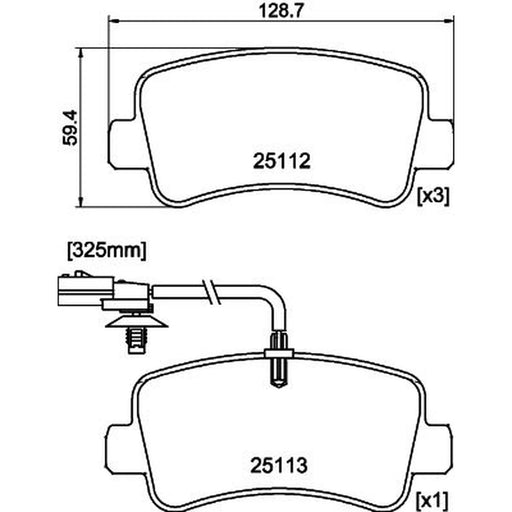 DON Rear Brake Pad Set PCP1647