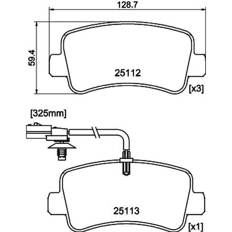 Mintex Rear Brake Pad Set MDB4558