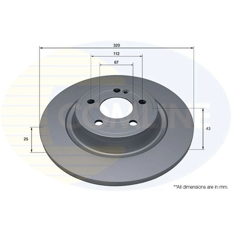 Comline 2 x Solid Rear Brake Discs ADC5279
