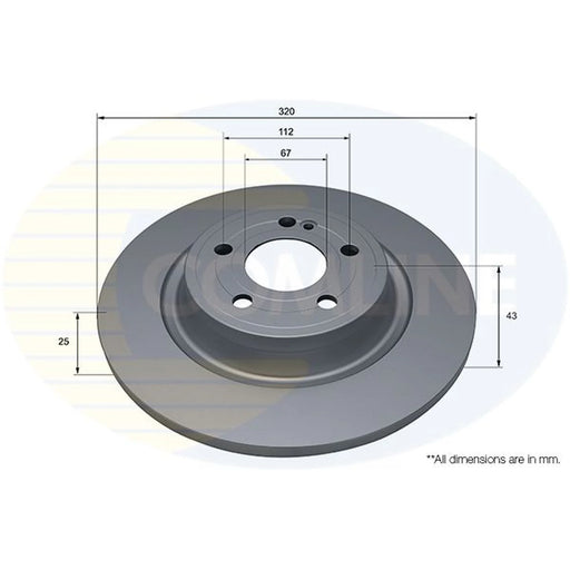 Comline 2 x Solid Rear Brake Discs ADC5279