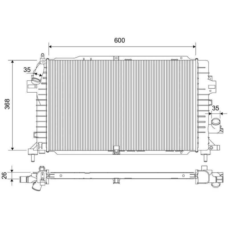 Valeo Engine Radiator 701796