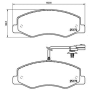 Brembo 4 x Rear Brake Pad Set P68061G