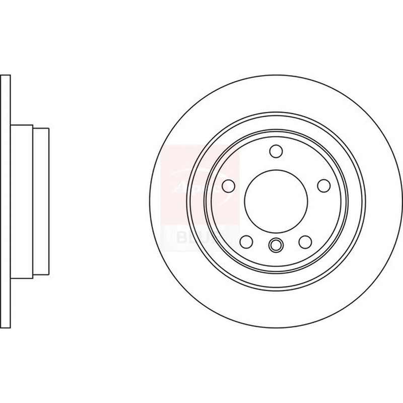 Apec 2 x Solid Rear Brake Discs SDK6775