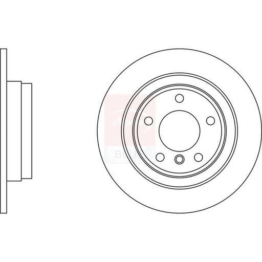 Apec 2 x Solid Rear Brake Discs SDK6775