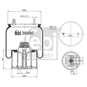 Febi Air Suspension Bellow 258mm 39995