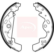 Apec Brake Shoe Set Axle Kit SHU673