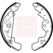 Apec Brake Shoe Set Axle Kit SHU673
