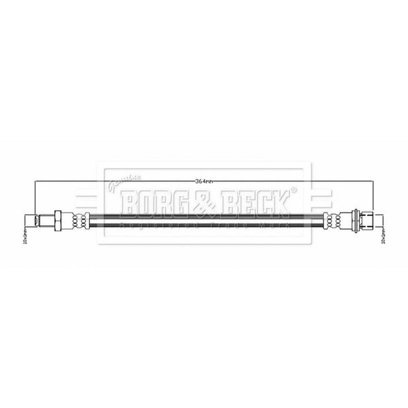 Borg & Beck Brake Hydraulic Hose Line Rear BBH8225