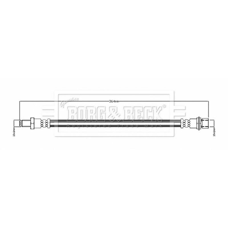 Borg & Beck Brake Hydraulic Hose Line Rear BBH8225