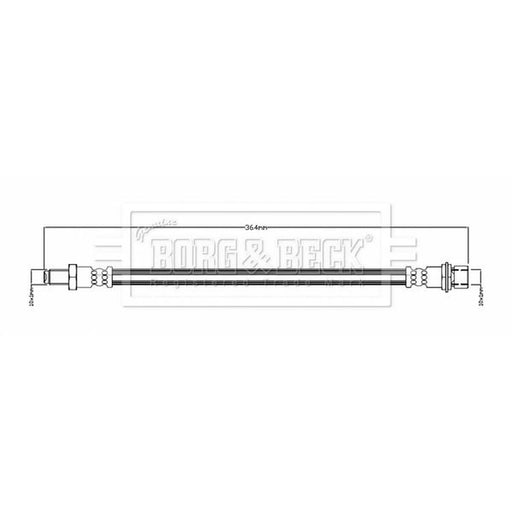 Borg & Beck Brake Hydraulic Hose Line Rear BBH8225
