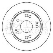 Key Parts 2 x Solid Rear Brake Discs KBD4520