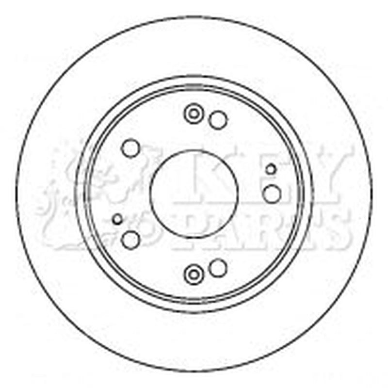 Key Parts 2 x Solid Rear Brake Discs KBD4520