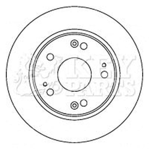 Key Parts 2 x Solid Rear Brake Discs KBD4520