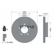 Textar 2 x Vented Front Brake Discs 92055605