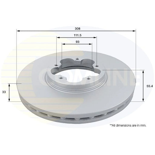 Comline 2 x Front Brake Discs ADC1267V