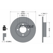 Textar 2 x Solid Front Brake Discs 92009303