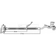 Borg & Beck Brake Hydraulic Hose Line Front Right BBH8301