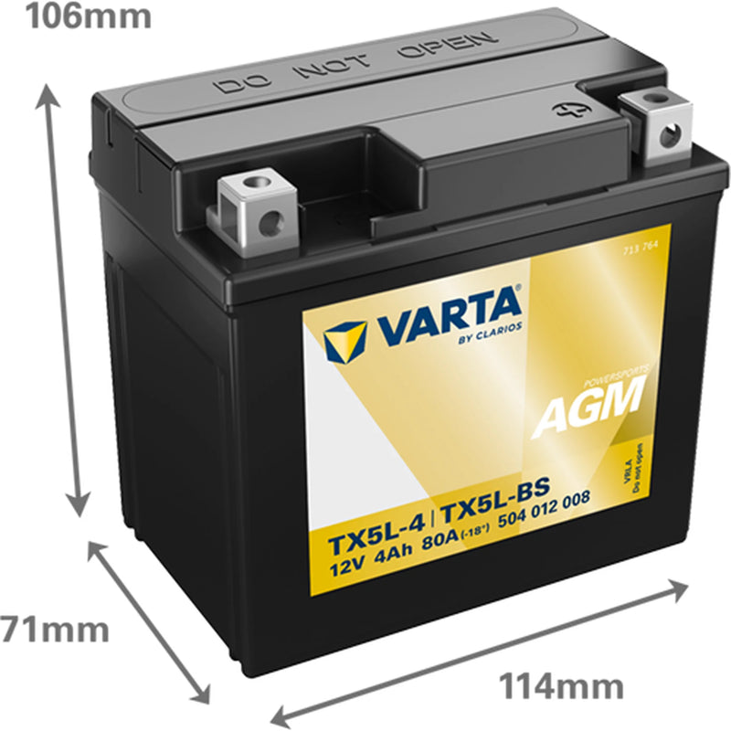 Varta Battery 12V 4Ah 80A 504012008K544