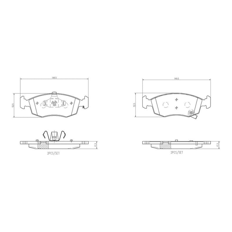 Brembo 4 x Front Brake Pad Set P11031