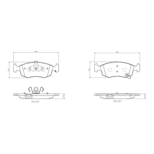 Brembo 4 x Front Brake Pad Set P11031