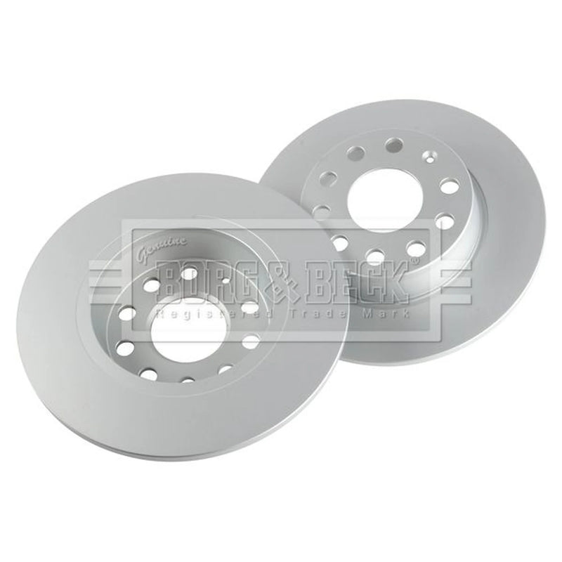 Borg & Beck 2 x Solid Rear Brake Discs BBD5200
