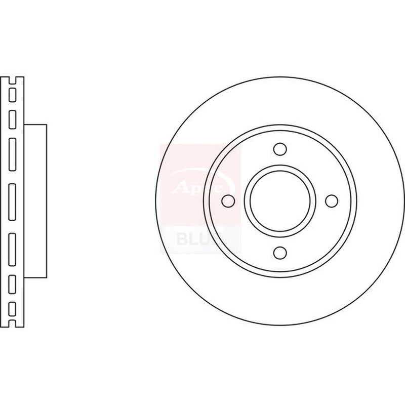 Apec 2 x Vented Front Brake Discs SDK6035