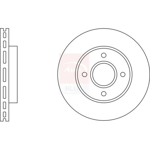 Apec 2 x Vented Front Brake Discs SDK6035