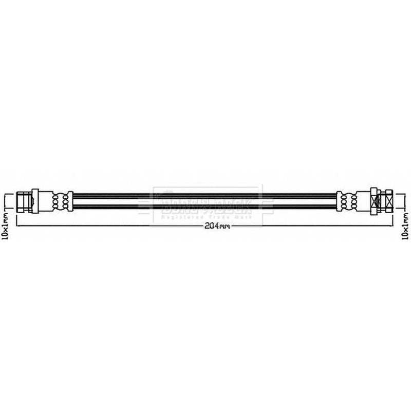 Borg & Beck Brake Hydraulic Hose Line Rear BBH8545