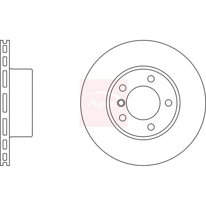Apec 2 x Vented Front Brake Discs DSK934