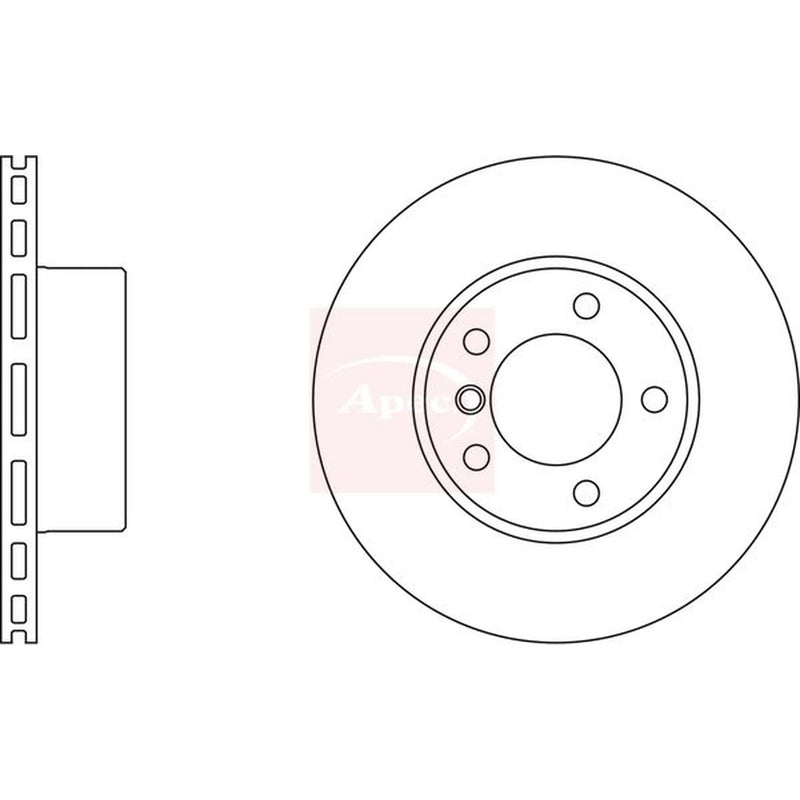 Apec 2 x Vented Front Brake Discs DSK934