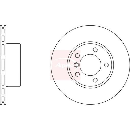 Apec 2 x Vented Front Brake Discs DSK934