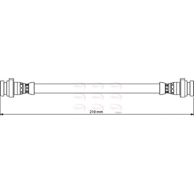 Apec Brake Hydraulic Hose Line Rear HOS4185