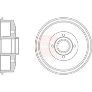 Apec Brake Drum Assembly Rear DRM9209
