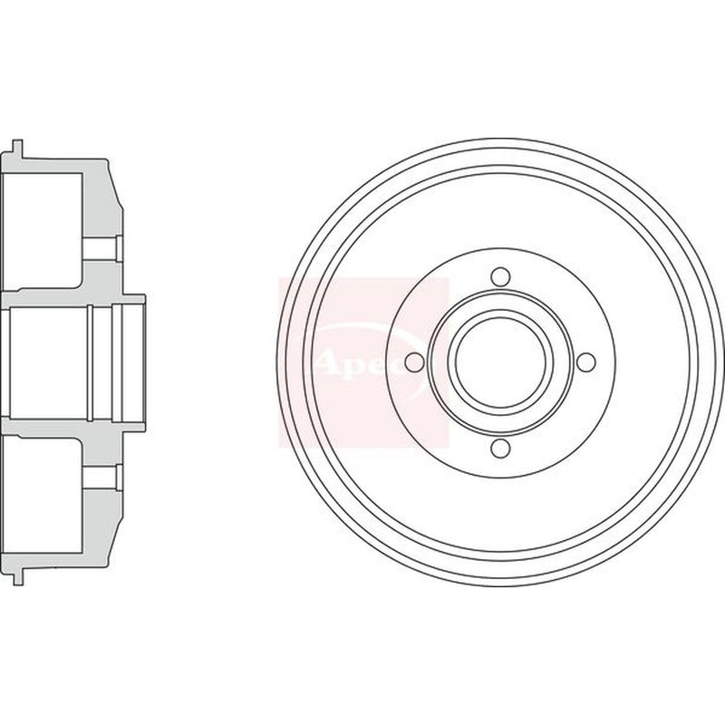 Apec Brake Drum Assembly Rear DRM9209