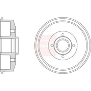Apec Brake Drum Assembly Rear DRM9209