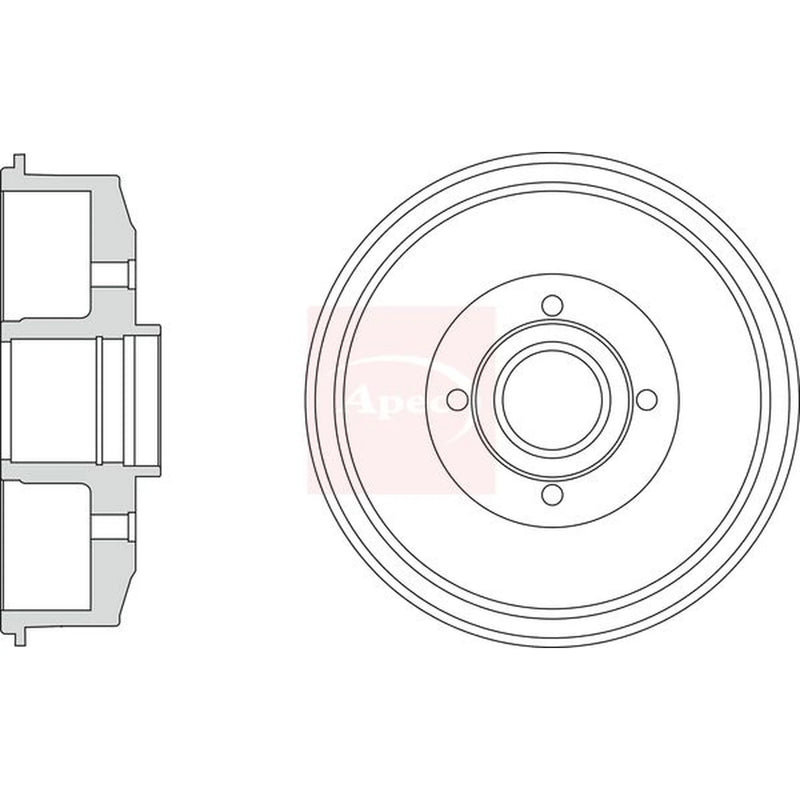 Apec Brake Drum Assembly Rear DRM9209