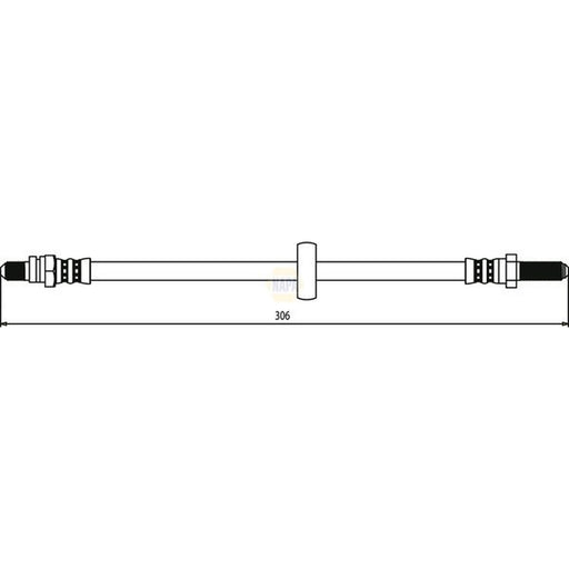 NAPA Brake Hydraulic Hose Line Rear Left NBH1377