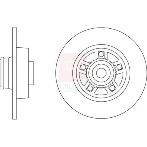 Apec 2 x Solid Rear Brake Discs SDK6479