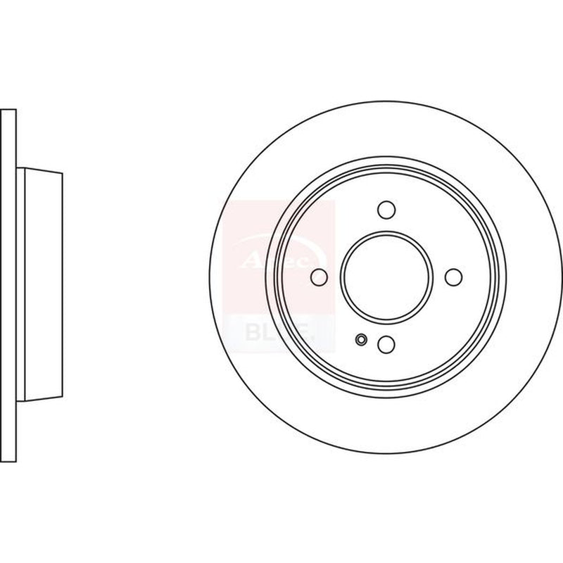 Apec 2 x Solid Rear Brake Discs SDK6703