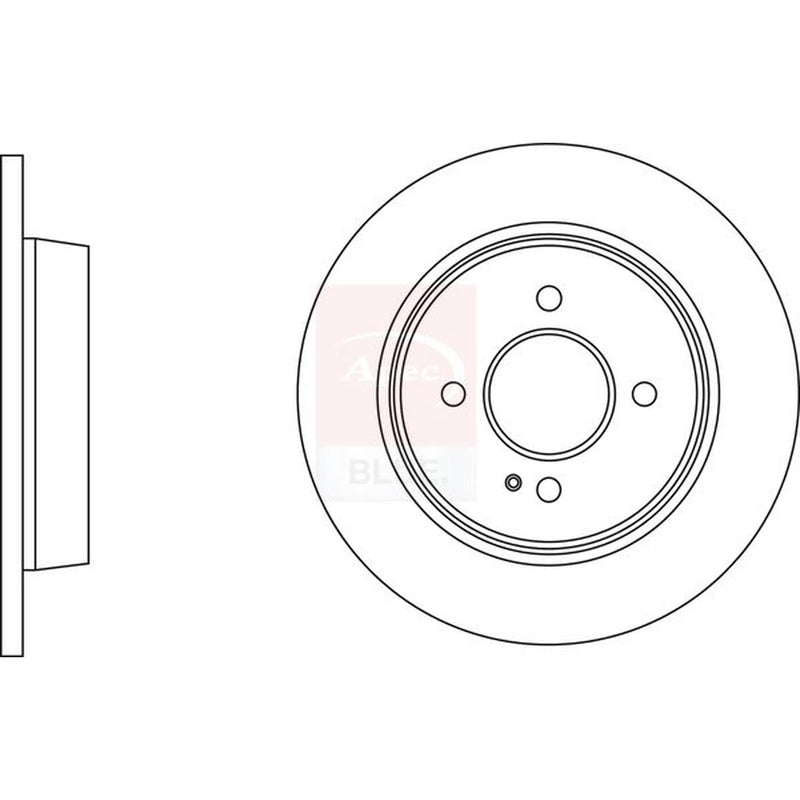 Apec 2 x Solid Rear Brake Discs SDK6703