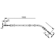 Bosch Handbrake Cable Rear 1 987 477 904