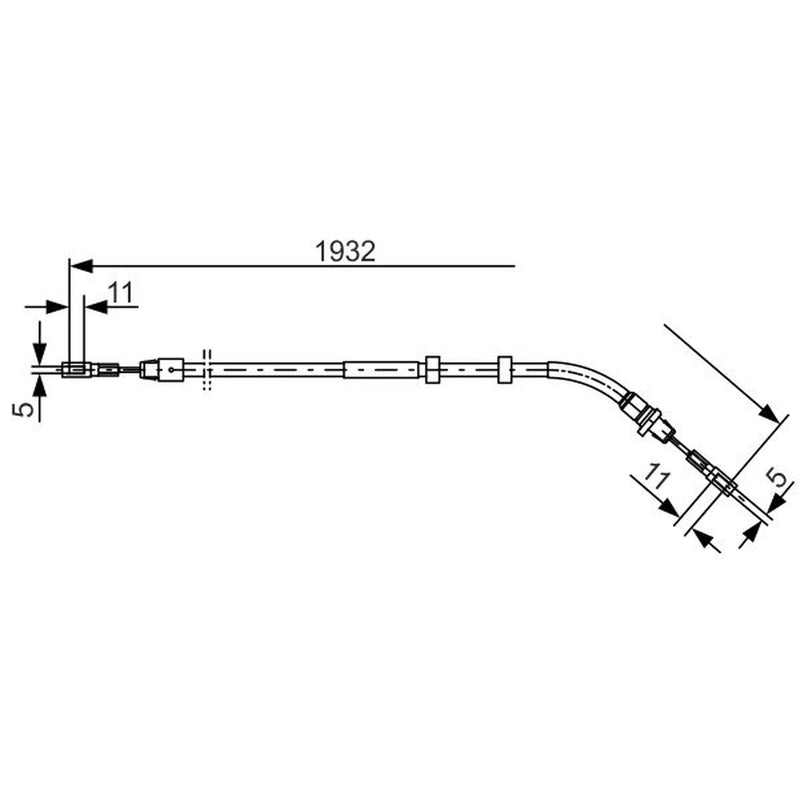 Bosch Handbrake Cable Rear 1 987 477 904