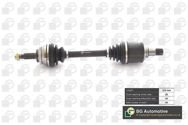 BGA CV Drive Shaft Driveshaft Front Left