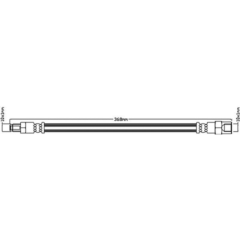 Juratek Brake Hydraulic Hose Line Front JBH1023