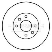 Borg & Beck 2 x Solid Front Brake Discs BBD4818