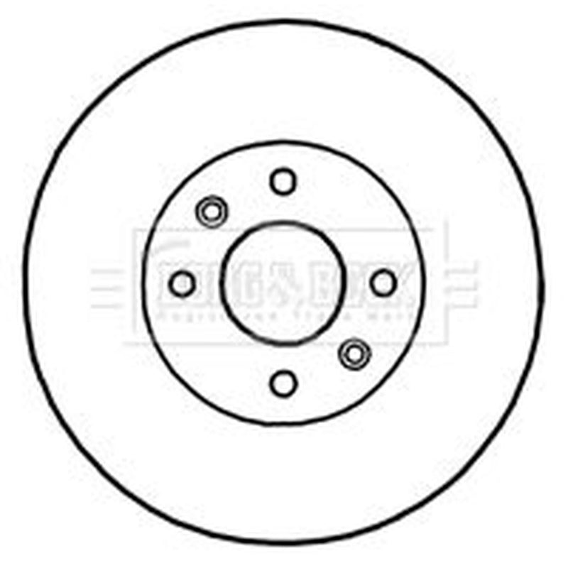 Borg & Beck 2 x Solid Front Brake Discs BBD4818