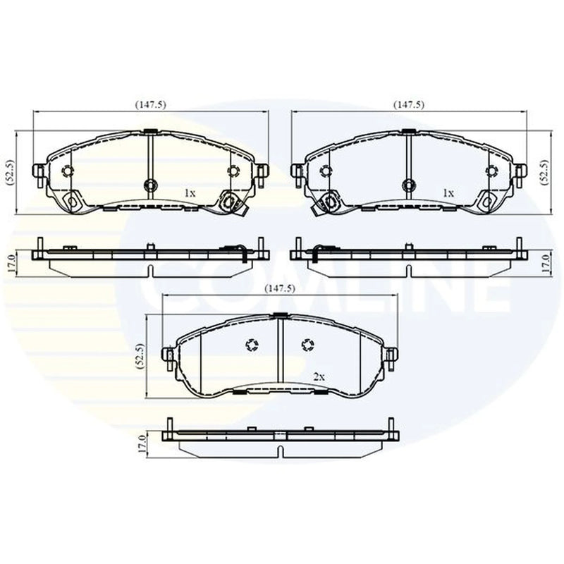 Comline 4 x Rear Brake Pad Set CBP33068