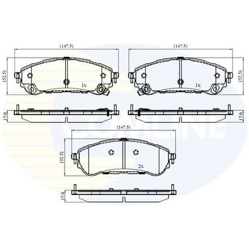 Comline 4 x Rear Brake Pad Set CBP33068